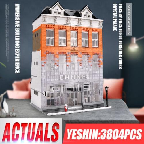 MOULD KING MOC 16021 Creative Crystal House Street View Model Building Kits Blocks Bricks Education MODULAR BUILDINGS Toys