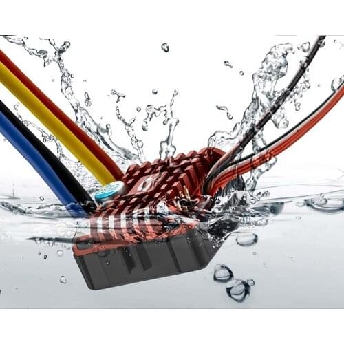 Hobbywing Quicrun WP1080 80A Tracked Waterproof Brushed ESC Build-In BEC 2-3S Lipo with LED Programming Card for 1/10 1/8 RC Car