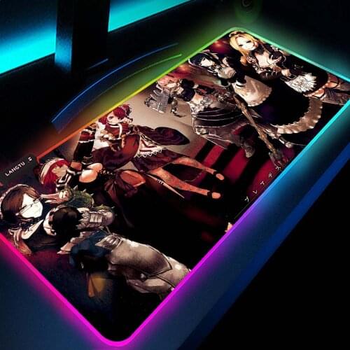 Overlord Mausepad Gamer Cabinet Rgb Mousepad Speed Anime Desk Mat Big Mouse Pad Mat Desktop Computer Carpet Led Gamer Decoration