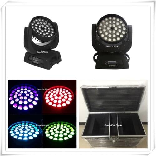 Flightcase) 10lot 36x10w RGBW Stage LED Wash Zoom Moving Head Lights DMX 512 Disco DJ Party