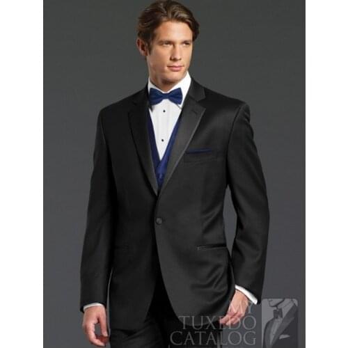 Groom Suit Wedding Suits For Men Black Mens Suits Wedding Groom Tuxedo, Tailored 4 Piece Suit Black Wedding Tuxedos For Men