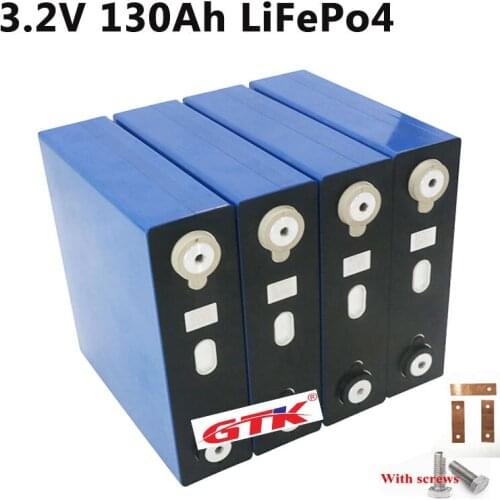 GTK LiFePo4 3.2v 130Ah lithium battery LFP Lithium Iron Phosphate for diy 12v 48v SOLAR SYSTEM boat Jump Starter