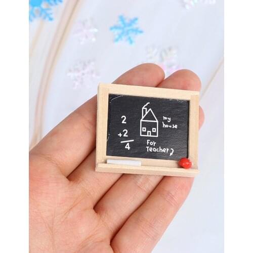 Mini Chalkboard Model Dollhouse Miniatures 1:12 Accessories DIY Childrens Room Accessories Small Blackboard