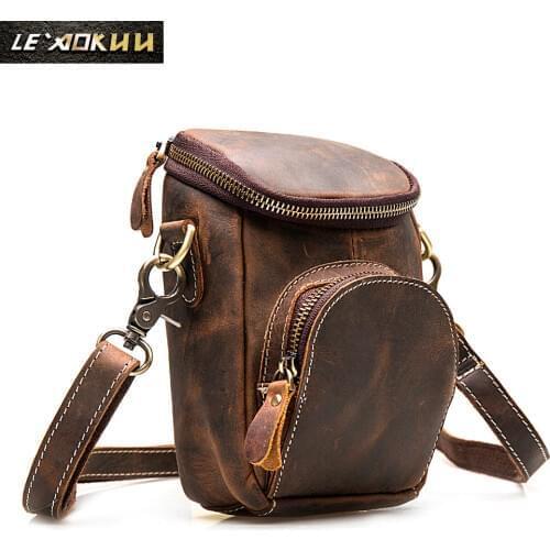 Fashion Leather Multifunction Summer Hook Messenger Crossbody Bag Design Cigarette Case 6" Phone Pouch Waist Belt Bag 1167