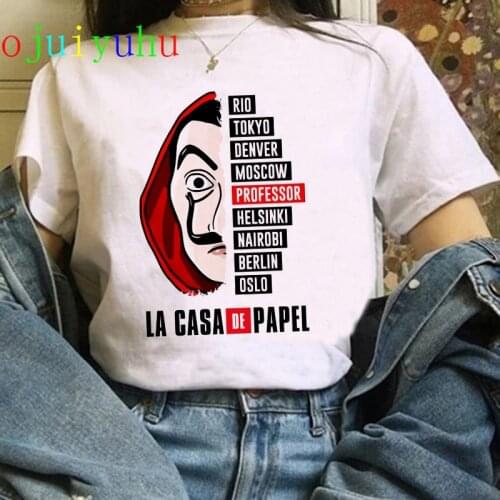 Money Heist The House of Paper Tshirts Men La Casa De Papel Harajuku T-shirt Summer Bella Ciao T Shirt Cool Top Tees Male women