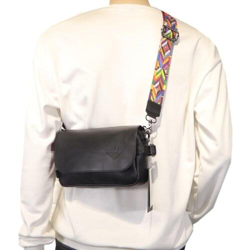 New Fashion Korean Style Mens Messenger Bags Casual Crossbody Bag Small Leather Colorful Shoulder Sling Bag Daily Phone Bag
