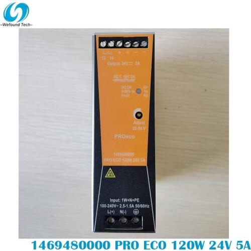 Original Weidmüller 1469480000 PRO ECO 120W 24V 5A Rail Switching Power Supply Single Phase, 100% Tested BeforeShipment