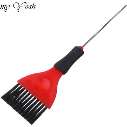 Plastic Handle with Tail Hair Dyeing Comb Pro Salon Tinting Brush Barber Coloring Highlighting Hair Brushes Hair Styling Tool