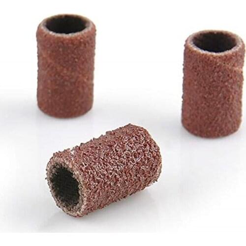 Hot 100pack/lot 100 PCS/pack 80/120/180 Nail Dedicated Sanding Ring Grinding Head Polisher Essential Supplies Sand Circle