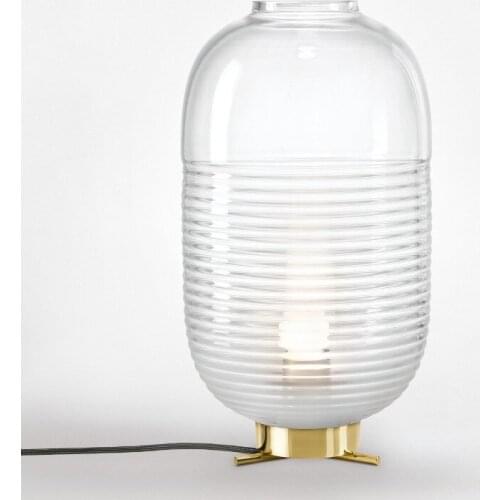 Modern Screw Glass Table Lamp Hotel Home Living Room Study Bedroom Desk Light Decor Lighting Fixture TA195