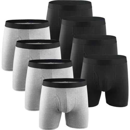 8PCS/LOT Men Underwear Boxers Long Mens Clothing Men Shorts Cotton Man Panties Boxershorts boxer hombre ropa interior hombre