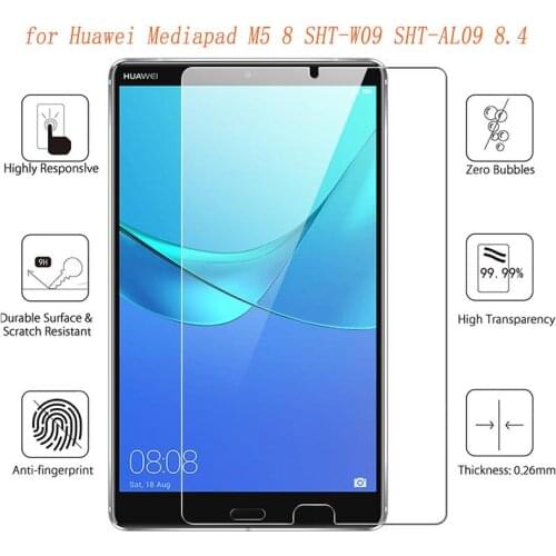 9H Tempered Glass for Huawei Mediapad M5 8 SHT-W09 AL09 8.4'' Tablet Screen Protector Film for Huawei M5 8.4 inch Glass Guard