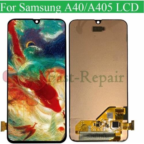 5.9"For Samsung Galaxy A40 A405 LCD A405F A405FN/D A405DS Display Touch Screen with frame Digitizer Assembly For SAMSUNG A40 LCD