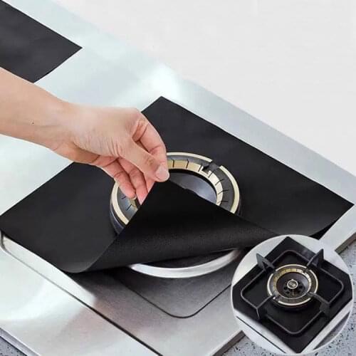 1/4Pc Stove Protector Square Washable Gas Stove Protective Pad Stovetop Burner Protection Mat Kitchen Accessories 27*27 CM