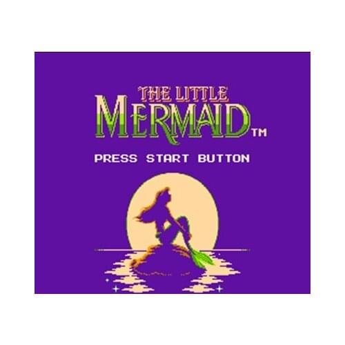 Little Mermaid Region Free 60 Pin 8Bit Game Card For Subor Game Players