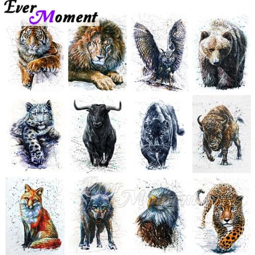 Ever Moment Diamond Painting Cartoon Animal Full Square Resin Drill Wall Art Decoration Handmade Kits Embroidery ASF2286