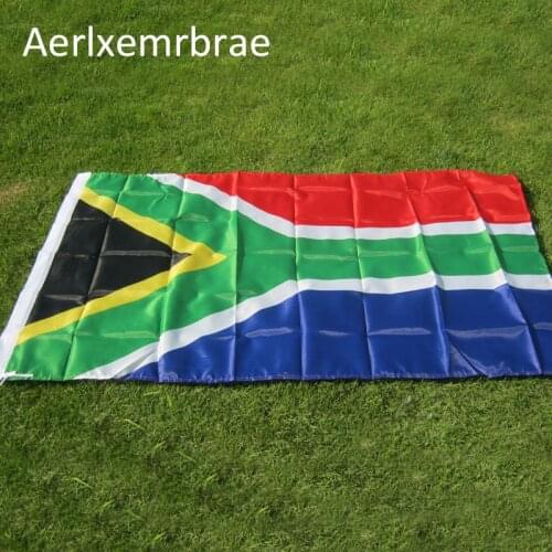 Free Shipping aerlxemrbrae flag 90*150cm South Africa flag Banner Free shipping 90*150cm Hanging National flag South Africa