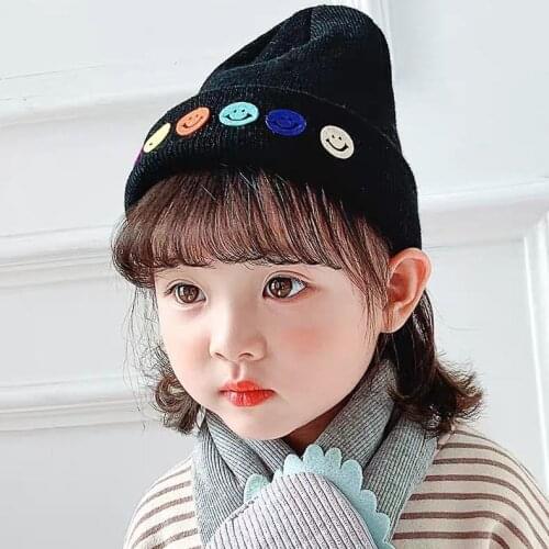 Children woolen cap Korean style boys and girls knitted hat baby sleeve cap autumn and winter beanie hat baby Earflaps cap tide
