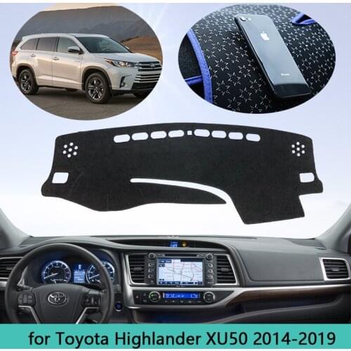 For Toyota Highlander XU50 Kluger 2014 2015 2016 2017 2018 2019 Mat Dashboard Cover Car Accessories Interior Sunshade Dashmat