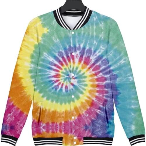 3D Printed Tie Dye Flashbacks Jacket coat Colorful Psychedelic high quality Sweatshirt Harajuku Oversized brand Jackets Clothes
