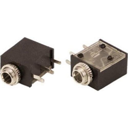 10pcs 325m threaded earphone socket diameter 3.5mm black inner copper sleeve pj-325c