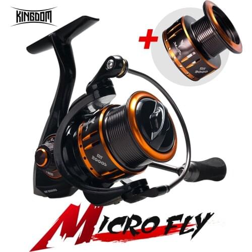 Kingdom MICRO FLY Spinning Fishing Reel 800 1000 2000 3000 Light Spool Jigging Bait Reel Freshwater And Saltwater Spinning Reels