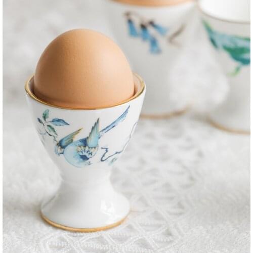 European Style Ceramics Kitchen Breakfast Egg Cup Holder Egg Tools Creative Non-stick Egg Tray Simple Design Kitchen ToolsLFB742
