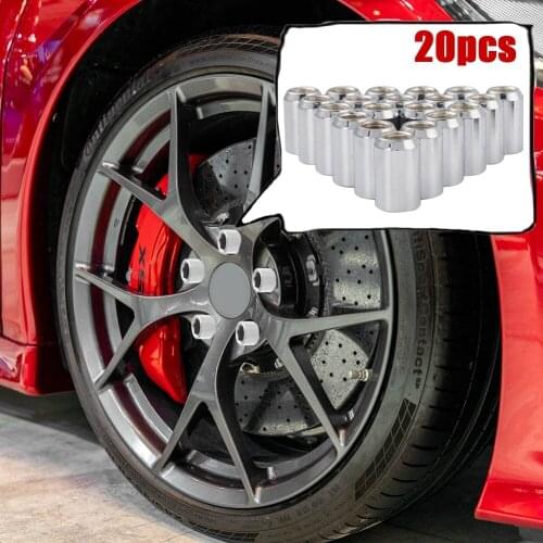 M12 x 1.25 Open End 20-Piece Aluminum Alloy Wheel Lug Nuts + Deep Drive Extension