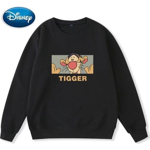 Disney Fashion Winnie the Pooh Tigger Cartoon Print Unisex Chic Women Couples Sweatshirt Long Sleeve O-Neck Tops 7 Colors Female