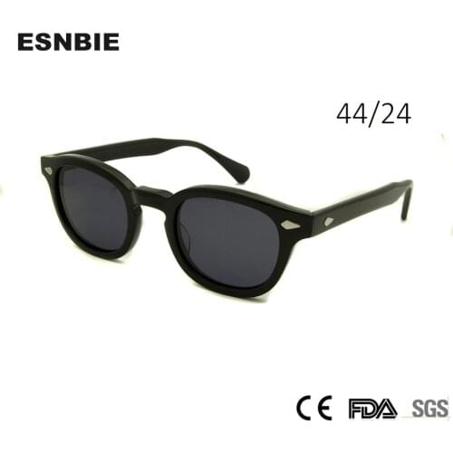 High Quality Acetate Glasses Sunglasses Men Round Small Retro Rivet Sunglasses Women Sun Glasses Uv400 Occhiali Da Sole Donna