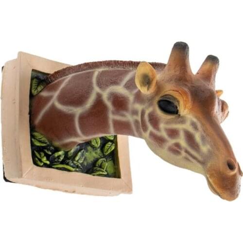 Giraffe Head Wall Decoration 3D Giraffe Photo Frame Wall Sculpture For Home Office Bar Decor Wall Hanging Decor
