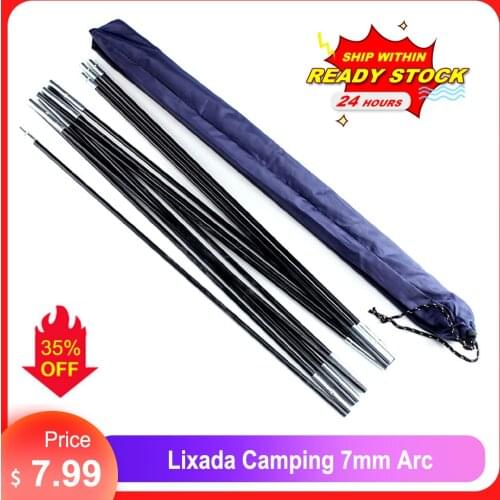 Lixada Camping 7mm Arc for Tent Pole Fiberglass Camping Accessories Poles Outdoor Camping Equipment Tents Pole Replacement