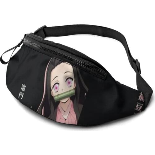 Nezuko Waist Bag Fishing Fisherman Waist Pack Polyester Print Bag