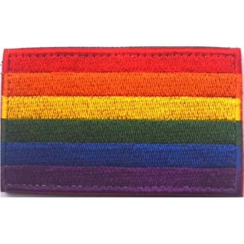 RAINBOW flag PACE GAY LESBIAN PRIDE LBGT Gay Pride EMBROIDERED WORLD Patch for cloth backpack