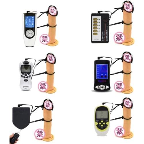 Adjustable Electro Shock Penis Rings, Electric Cock Ring Beads Stimulation Massage Penis Enlarge Rings Medical Sex Toys For Men