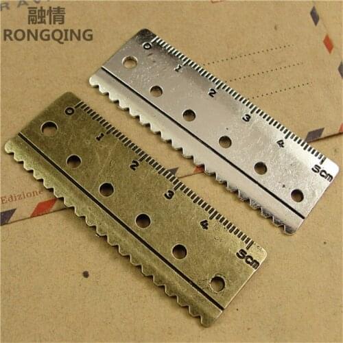 RONGQING 10pcs/pack Jewelry Ruler Charm for Bracelet Necklace Jewelry DIY Making Accessories