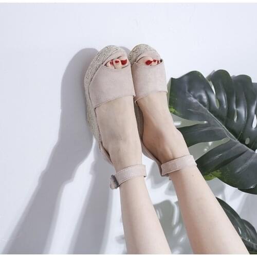 High Heels Strap Open Toe Gladiator Platform Shoes Summer Sandals Ladies Woman Big Size 43