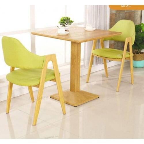 Backrest Chair Home Nordic Dining Chair A Word Chair Simple Desk Stool Net Red Restaurant Coffee Tea Shop Table And Chair