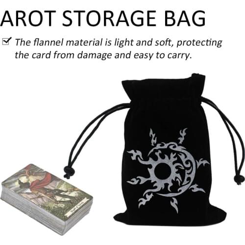 Tarot Cards Storage Bag High-grade Flannel Table Deck Board Games Cards Pouch Card Holder Container 13x18CM Game Entertainment