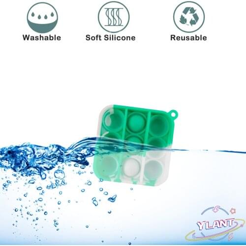 SWT Mini Push Pop Bubble Sensory Toy Autism Reliever Toys Child Funny Need Squishy Stress Anti-stress Pop Bubble Fidget Keychain