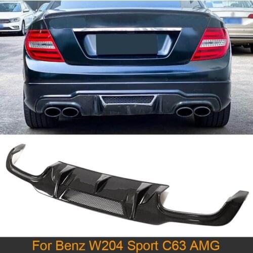 W204 Rear Bumper Diffuser for Mercedes Benz C Class W204 C300 Sport C63 AMG Sedan 2011-2014 Car Rear Bumper Diffuser Lip Spoiler