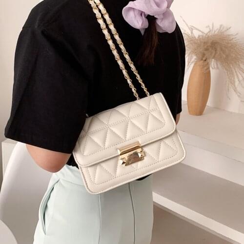 Xiangfeidaishu Brand Small Chain Crossbody Bag Luxury Women Pu Leather Flap Messenger Handbag Lady Hot Sale Quilted Shoulder Bag