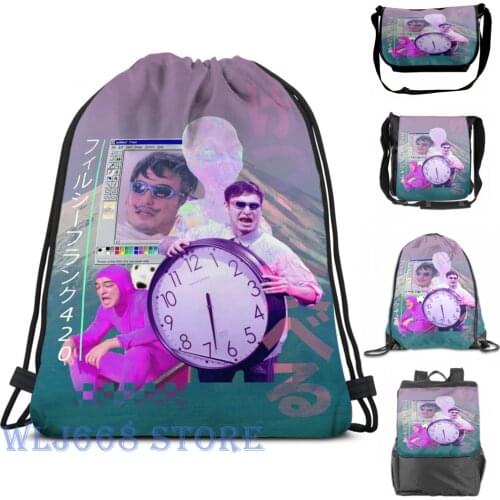 Funny graphic print shoulder Bags women Filthy Frank 420 Single shoulder backpack travel for men Gym Bag
