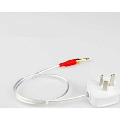 Grounding Box Hi-End 4N Plated Silver AU Power Version Plug To Plated Gilded Banana Plug Audio Cable