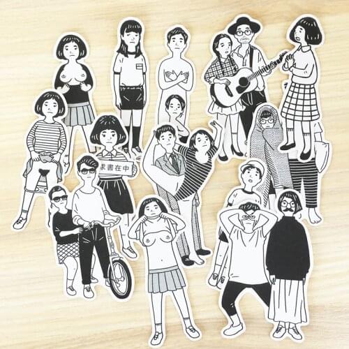 13PCS Funny youth stickers DIY scrapbooking phone week journal album diary happy plan decorative stickers