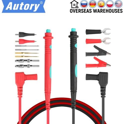 14PCS Electronic Specialties Test Lead kit Automotive Test Probe Kit Multimeter probe leads kit Banana plug for multimeters