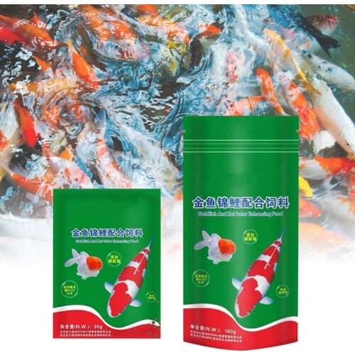 30/100g Ornamental Fish Food Goldfish Carp Tropical Fishes Nutrition Delicious Brighten up Feed Aquarium Accessories
