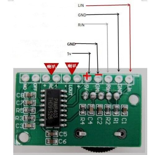 3W audio power amplifier board Class D Dual channels USB powered HiFi Parts
