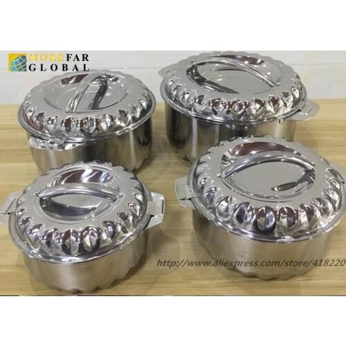 3Pcs/Set 2/3/4L Stainless Steel Food Warmer Insulation Container Luch Box For Family Party Wedding Good Quality