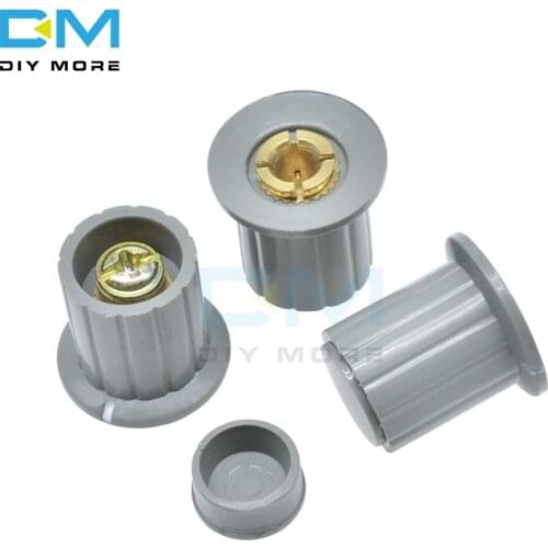 5PCS WXD3-13 WXD3-12 1W 2W Gray Potentiometer Rotary Knob Adjustable Wirewound Potentiometer Cap 3590S Insert 4mm Plastic Metal